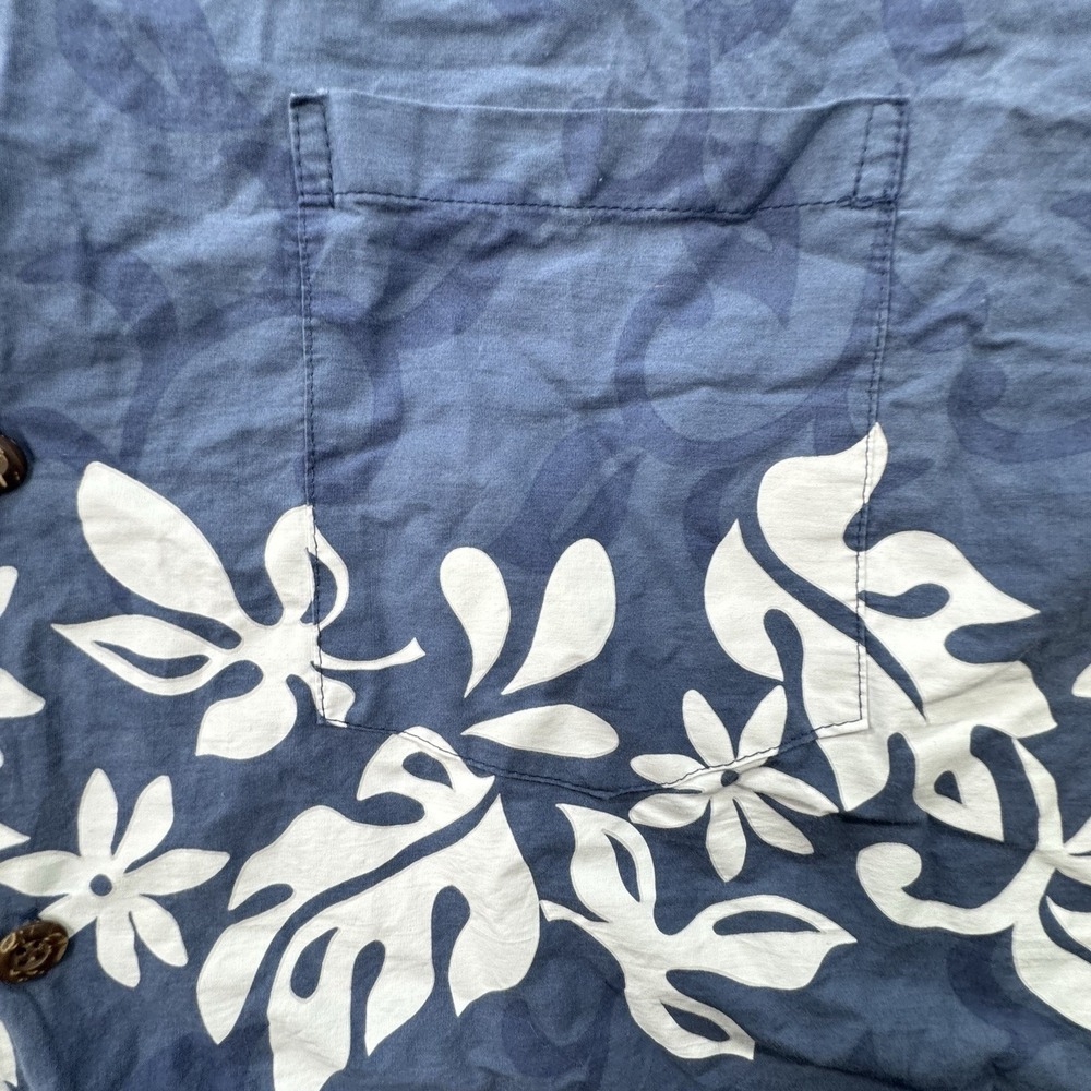 VINTAGE RJC Men Button Up Shirt 2XL Blue Classic Tropical Hawaiian Shirt USA - Picture 12 of 13